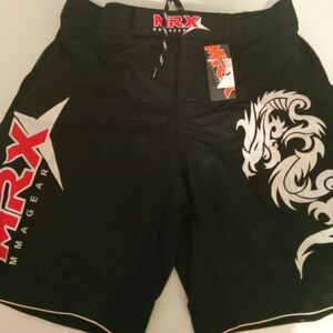 Mens Mrk kick boxing shorts size XXL black and red